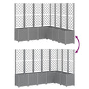 vidaXL világosszürke PP rácsos kerti ültetőláda 160 x 160 x 140 cm