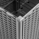 vidaXL világosszürke PP rácsos kerti ültetőláda 160 x 160 x 140 cm