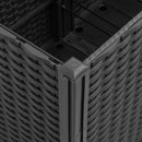 vidaXL fekete polipropilén rácsos kerti ültetőláda 160 x 160 x 140 cm