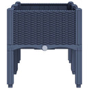 vidaXL kékszürke PP rácsos kerti ültetőláda 80 x 40 x 42 cm