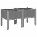 vidaXL világosszürke PP rácsos kerti ültetőláda 80 x 40 x 42 cm