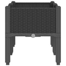 vidaXL fekete PP rácsos kerti ültetőláda 80 x 40 x 42 cm