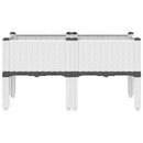 vidaXL fehér PP rácsos kerti ültetőláda 80 x 40 x 42 cm