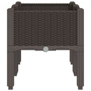 vidaXL barna PP rácsos kerti ültetőláda 80 x 40 x 42 cm