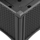 vidaXL fekete PP rácsos kerti ültetőláda 120 x 40 x 42 cm