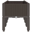 vidaXL barna PP rácsos kerti ültetőláda 120 x 40 x 42 cm