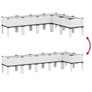 vidaXL fehér PP rácsos kerti ültetőláda 160 x 120 x 42 cm