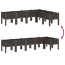 vidaXL barna PP rácsos kerti ültetőláda 160 x 120 x 42 cm