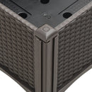 vidaXL barna PP rácsos kerti ültetőláda 160 x 120 x 42 cm