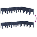 vidaXL kékszürke PP rácsos kerti ültetőláda 200 x 160 x 42 cm