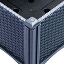 vidaXL kékszürke PP rácsos kerti ültetőláda 200 x 160 x 42 cm