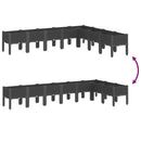 vidaXL fekete PP rácsos kerti ültetőláda 200 x 160 x 42 cm