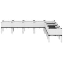 vidaXL fehér PP rácsos kerti ültetőláda 200 x 160 x 42 cm