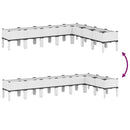 vidaXL fehér PP rácsos kerti ültetőláda 200 x 160 x 42 cm