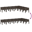 vidaXL barna PP rácsos kerti ültetőláda 200 x 160 x 42 cm