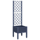 vidaXL kékszürke PP rácsos kerti ültetőláda 40 x 40 x 142 cm