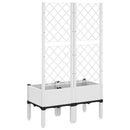 vidaXL fehér PP rácsos kerti ültetőláda 80 x 40 x 142 cm