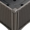 vidaXL barna polipropilén rácsos kerti ültetőláda 80 x 40 x 142 cm