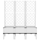 vidaXL fehér polipropilén rácsos kerti ültetőláda 120 x 40 x 142 cm