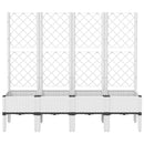 vidaXL fehér polipropilén rácsos kerti ültetőláda 160 x 40 x 142 cm