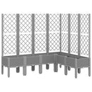 vidaXL világosszürke PP rácsos kerti ültetőláda 160 x 120 x 142 cm