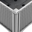 vidaXL világosszürke PP rácsos kerti ültetőláda 160 x 120 x 142 cm