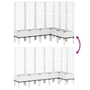 vidaXL fehér polipropilén rácsos kerti ültetőláda 160 x 120 x 142 cm