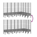 vidaXL világosszürke PP rácsos kerti ültetőláda 200 x 160 x 142 cm
