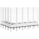 vidaXL fehér polipropilén rácsos kerti ültetőláda 200 x 160 x 142 cm