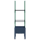 vidaXL kékszürke polipropilén rácsos kerti ültetőláda 40 x 40 x 142,5 cm