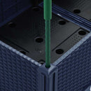 vidaXL kékszürke polipropilén rácsos kerti ültetőláda 40 x 40 x 142,5 cm