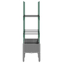 vidaXL világosszürke PP rácsos kerti ültetőláda 80 x 40 x 142,5 cm