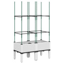 vidaXL fehér polipropilén rácsos kerti ültetőláda 80 x 40 x 142,5 cm