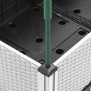 vidaXL fehér polipropilén rácsos kerti ültetőláda 80 x 40 x 142,5 cm