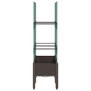 vidaXL barna polipropilén rácsos kerti ültetőláda 80 x 40 x 142,5 cm