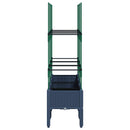 vidaXL kékszürke polipropilén rácsos kerti ültetőláda 120 x 40 x 142,5 cm