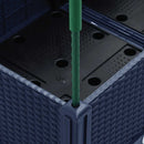 vidaXL kékszürke polipropilén rácsos kerti ültetőláda 120 x 40 x 142,5 cm