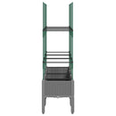 vidaXL világosszürke PP rácsos kerti ültetőláda 120 x 40 x 142,5 cm