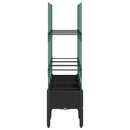 vidaXL fekete polipropilén rácsos kerti ültetőláda 120 x 40 x 142,5 cm