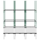 vidaXL fehér polipropilén rácsos kerti ültetőláda 120 x 40 x 142,5 cm