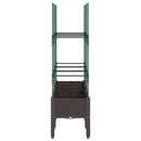 vidaXL barna polipropilén rácsos kerti ültetőláda 120 x 40 x 142,5 cm