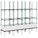 vidaXL fehér polipropilén rácsos kerti ültetőláda 160 x 40 x 142,5 cm