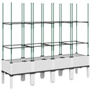 vidaXL fehér polipropilén rácsos kerti ültetőláda 160 x 40 x 142,5 cm