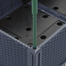 vidaXL szürke PP rácsos kerti ültetőláda 160 x 120 x 142,5 cm