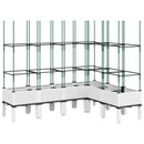 vidaXL fehér polipropilén rácsos kerti ültetőláda 160 x 120 x 142,5 cm