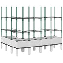 vidaXL fehér polipropilén rácsos kerti ültetőláda 160 x 120 x 142,5 cm