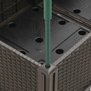 vidaXL barna polipropilén rácsos kerti ültetőláda 160 x 120 x 142,5 cm