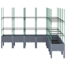 vidaXL szürke polipropilén rácsos kerti ültetőláda 200x160x142,5 cm