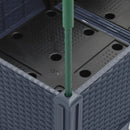 vidaXL szürke polipropilén rácsos kerti ültetőláda 200x160x142,5 cm