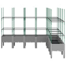 vidaXL világosszürke PP rácsos kerti ültetőláda 200 x 160 x 142,5 cm